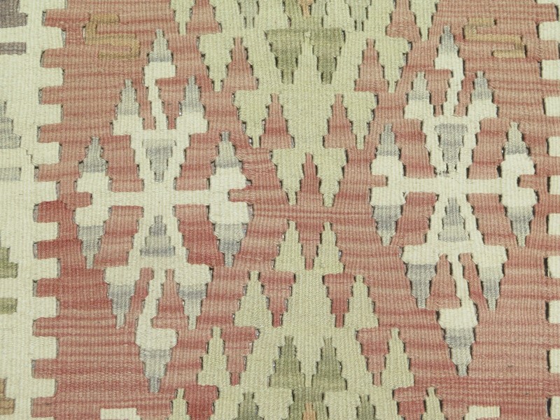 Pale Colors Tribal Turkish Vintage Rug, Wool Handmade Authentic Carpet 40"x69" gallery