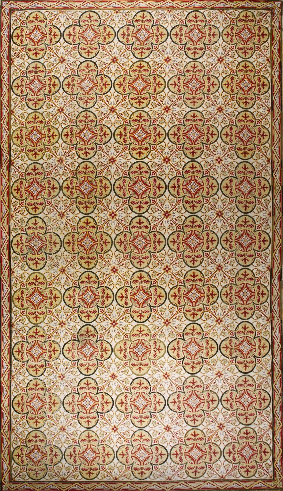 11'x19' Antique Large Needlepoint English Geometric Flat Weave Rug gallery