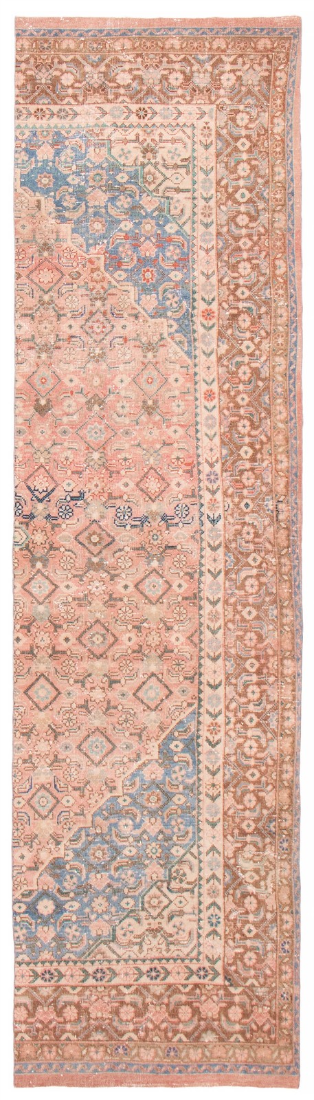 3'3" x 12'10" Vintage Hand-knotted Runner Rug Traditional Oriental Wool Carpet gallery