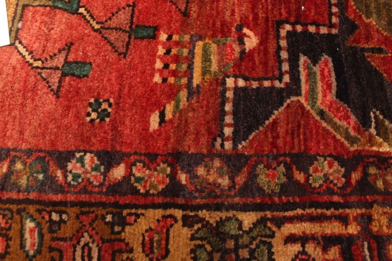 3'8" x 9'11" Vintage Hand-knotted Runner Rug Traditional Oriental Wool Carpet gallery