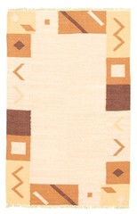 Vintage Hand Woven Area Rug 4’0″ x 6’1″ Traditional Wool Oriental Carpet
