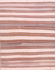 5’x6′ Antique Striped Native American Flatweave Navajo Light Ivory Color Rug