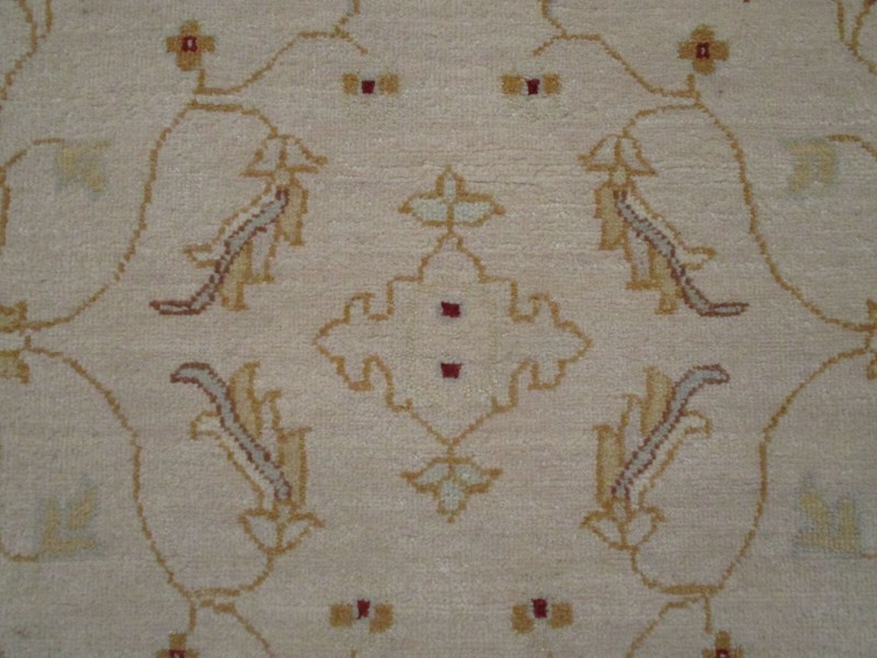 4x8 FEET RUNNER BEAUTIFUL Red Border UNIQUE HANDMADE-KNOTTED WOOL RUG 585664 gallery