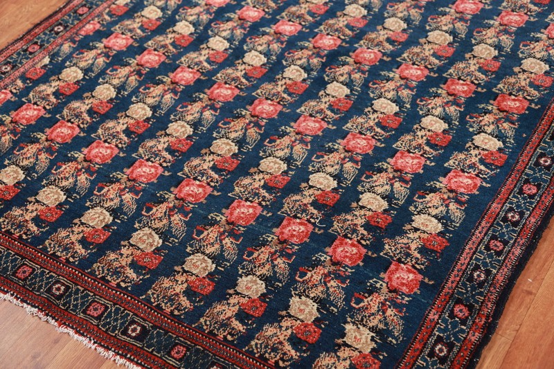 Pre-1900 Vegetable Dye Seenneh Traditional Antique Rug 4x6 Hand-knotted Carpet gallery