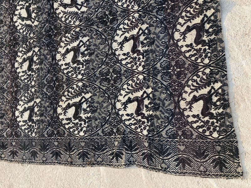Vintage Handmade Geometric Pictorial Traditional Wool Area Rug 210x172 cm gallery