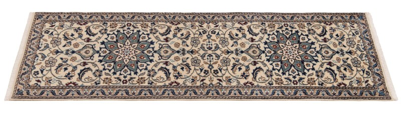 Nain 9la Hand-Knotted Persian Carpet 76x22 3/8in-Neu, Orient,Carpet,Runner,Beige gallery