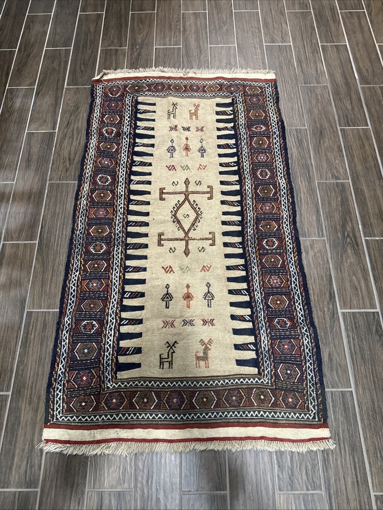 Vintage Oushak Kilim Rug Anatolion Kilim Area Rug Wool Kilim Rug