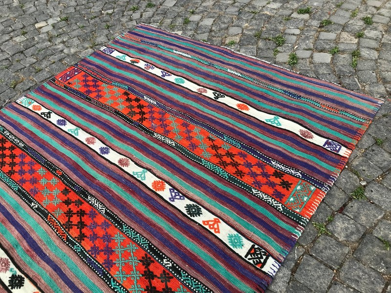 Vintage Kilim Rug Bohemian Large Kilim Turkish Handmade Kilim 10.8 X 5.6 Ft gallery
