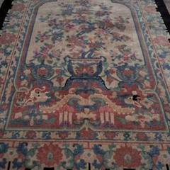 4’10 x 6’9 Antique Chinese Handknotted Wool Rug
