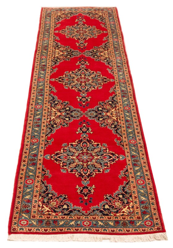 Vintage Hand-knotted Runner Rug 3'5" x 12'8" Traditional Oriental Wool Carpet gallery