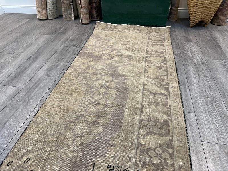 Persian Runner Distressed Kitchen Floor Hallway Floor Wool Handmade Rug 2.9x9.2 gallery
