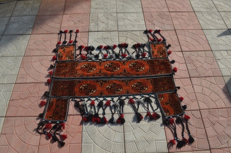 COLLECTORS’ ITEM Antique Pair Of Turkoman Bukhara Jalar Tend For Wall Hang gallery