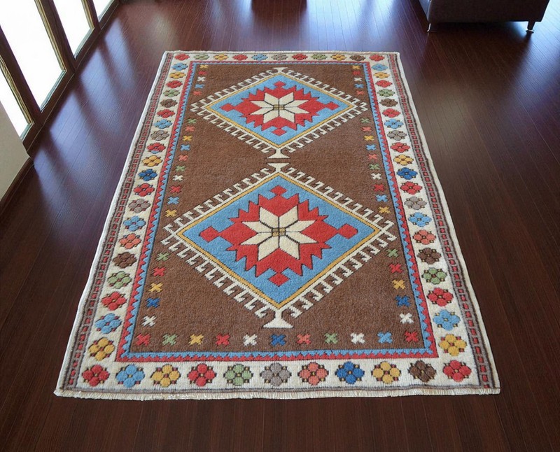 4x6 Area Rug Hand Knotted Vintage Turkish Oushak Rug Actual: 4' x 5'9" gallery