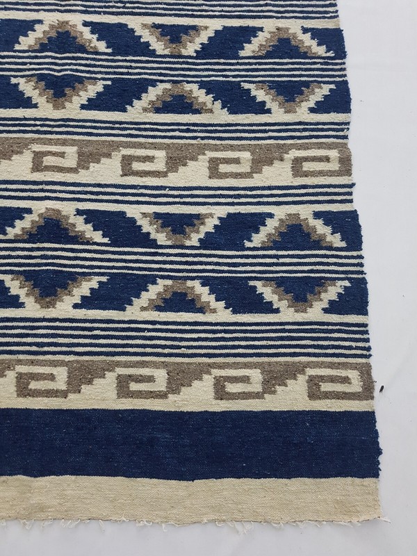 Vintage Handmade Traditional Toned American Kilim Floor Rug Carpet 188x168 cm gallery