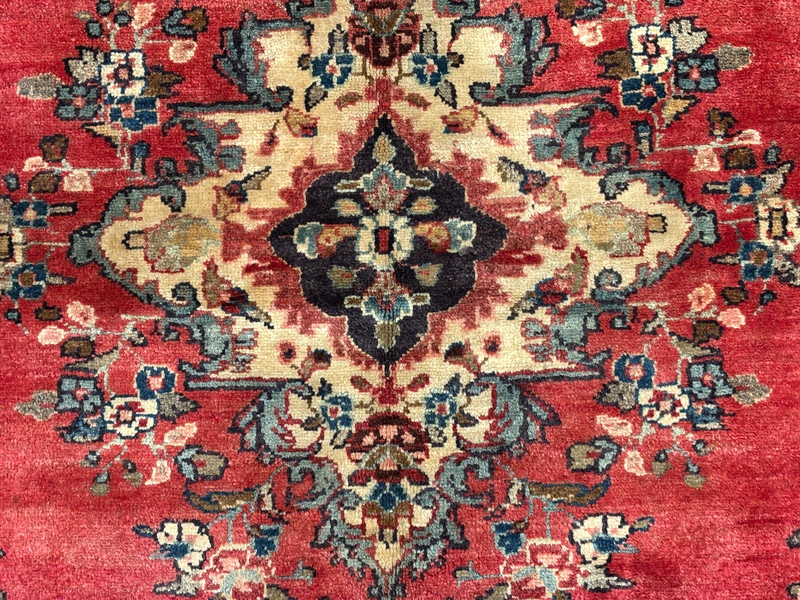 Vintage Hamedan Hand Knotted Wool Tribal Area Rug 4x6 Oriental Carpet Red Blue gallery