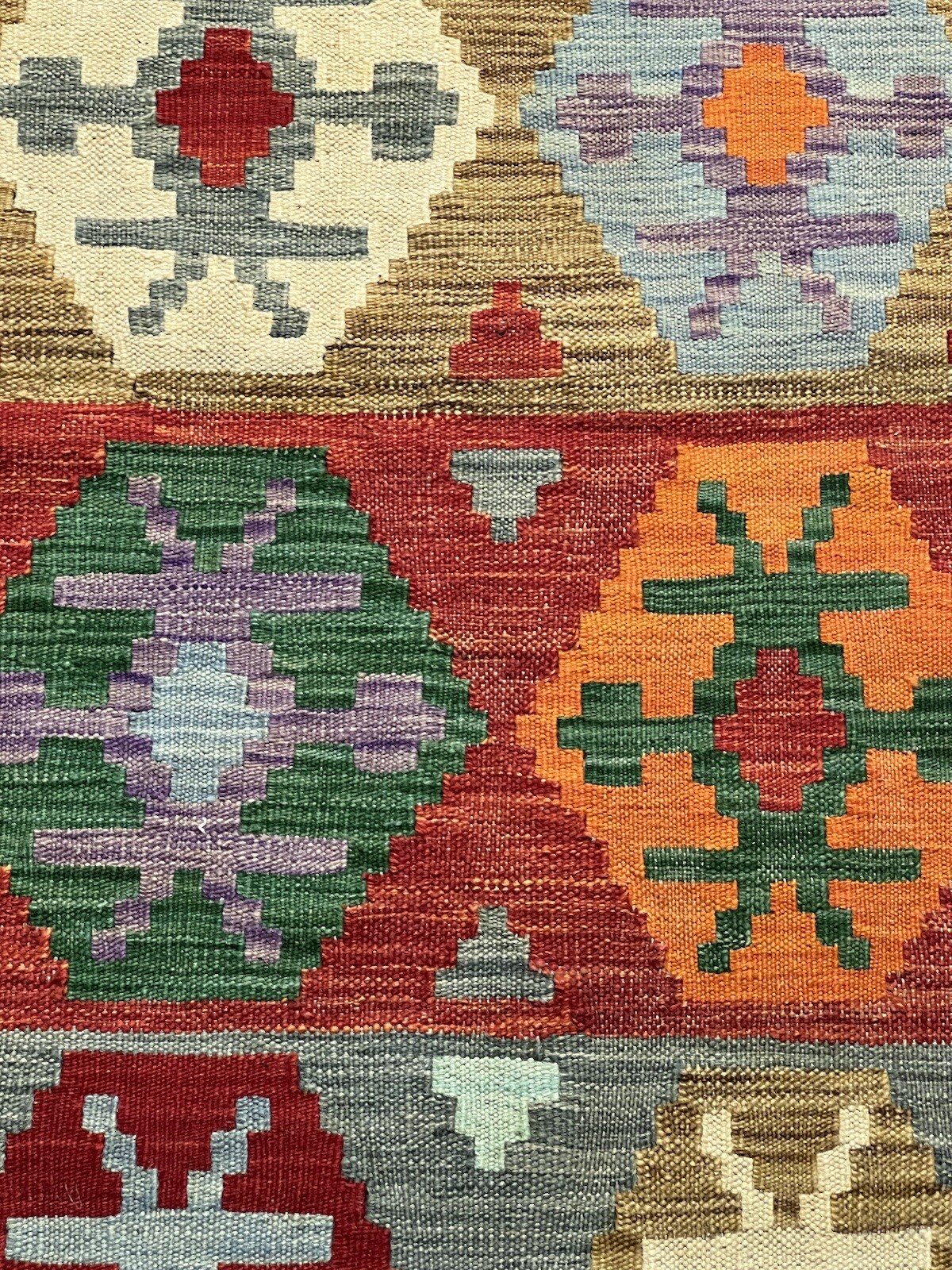 Vintage Kilim Traditional Hand Made Oriental Wool Kilim 5ftx3.2ft 136cmx104cm gallery