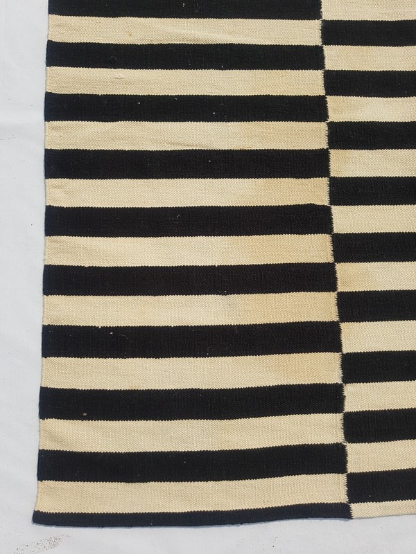 Vintage Traditional Handcrafted Dhurries StripedRug for Home Décor 249x166 cm gallery