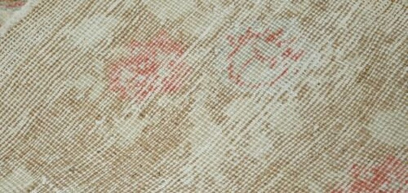 Dated 1911 Antique Natural Dye Distressed Wool Pile Oushak Area Rug 3'4''x8" gallery