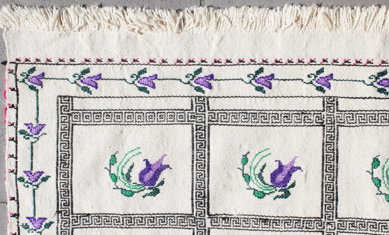 Turkish Kilim Rug 69''x95'' Hand Woven Konya Cicim Kilim 178x242cm Vintage Rug gallery
