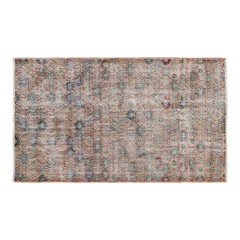 Antique Turkish Wool Rug 4’2″ x 7’4″ | 128×224 cm Hand-Spun Wool • Nomadic Rug