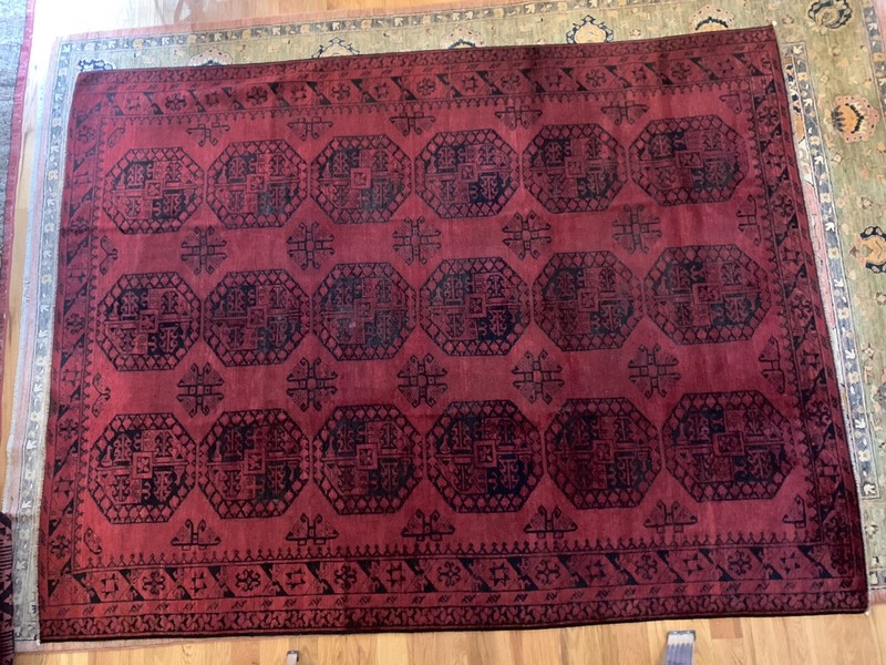 9'6" x 7'3" Hand Knotted Ersari Turkoman Semi-Antique Main Rug gallery