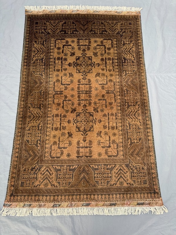 3'4" x 5'2" Vintage Afghan Hand-Knotted Soft Wool Rug Tribal Area Bedroom Carpet gallery