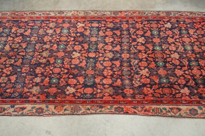 3x9 Turkish Antique Runner Rug Anatolian Hand-Knotted Vintage Oushak Carpet,105 gallery