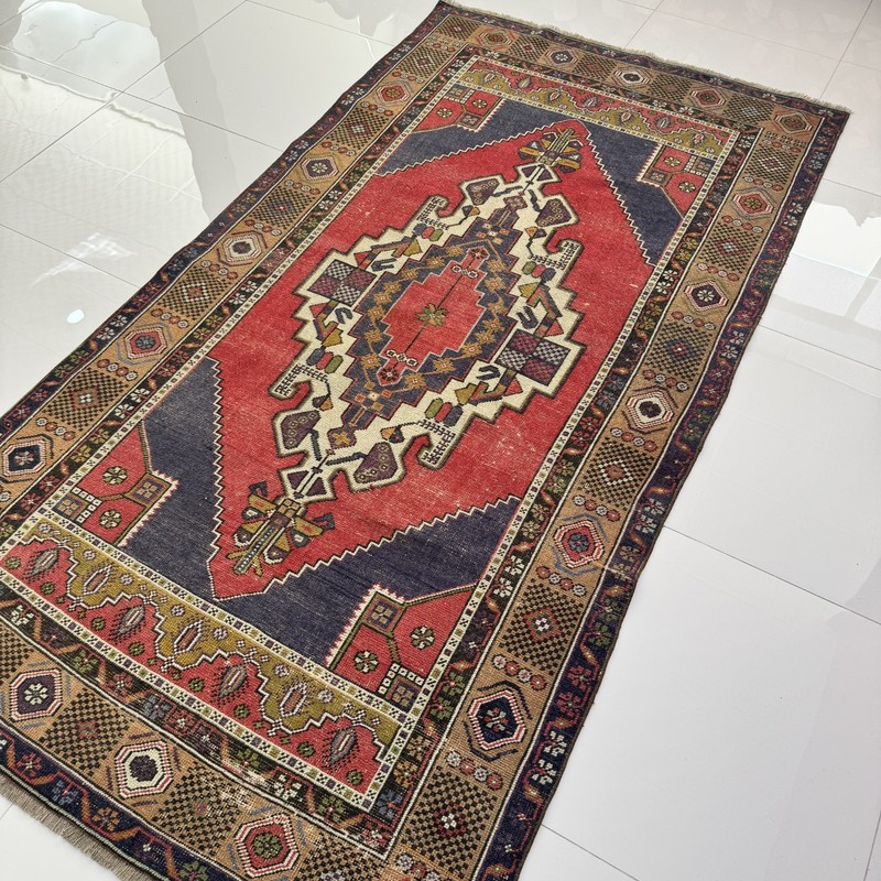 4x8 Turkish Oushak Rug, Vintage Handmade Wool Oriental Area Carpet gallery