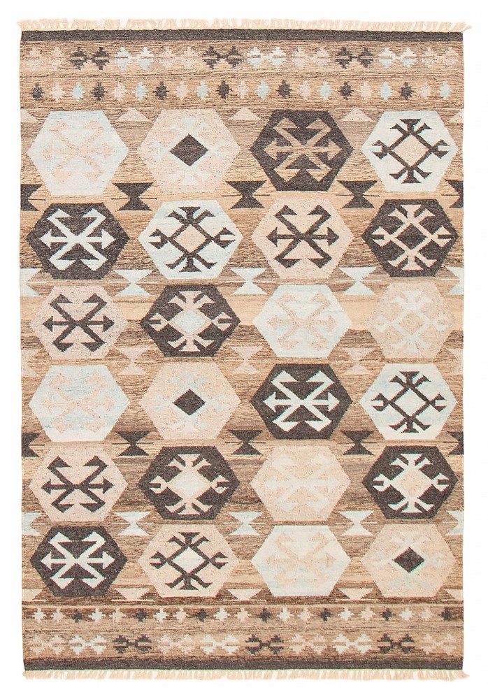 Vintage Hand Woven Area Rug 5'1" x 7'9" Traditional Wool Oriental Carpet