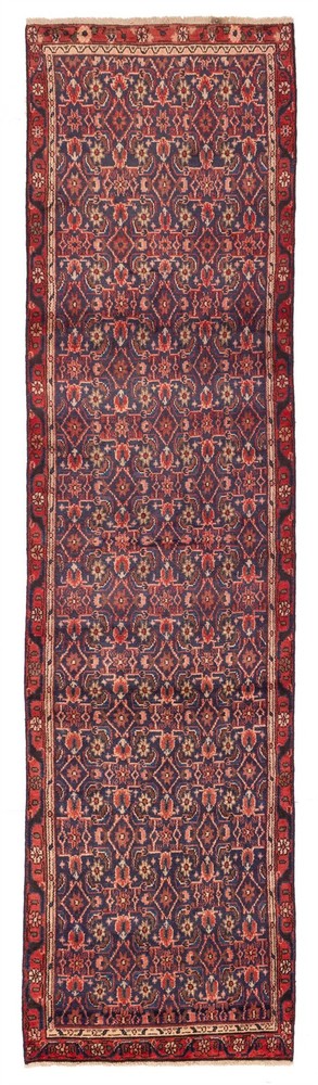 3'2" x 13'1" Vintage Hand-knotted Runner Rug Traditional Oriental Wool Carpet