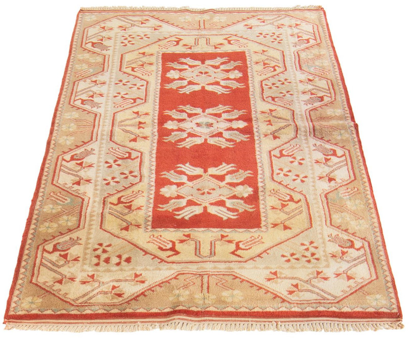 Vintage 4'2" x 6'4" Traditional Hand Knotted Vegetable Dye Wool Area Rug gallery