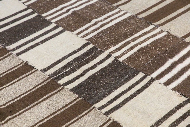 Vintage Minimal Kilim Rug,Striped Kilim Rug,Turkish Kilim Rug, 11'2 x 14'1 ft gallery