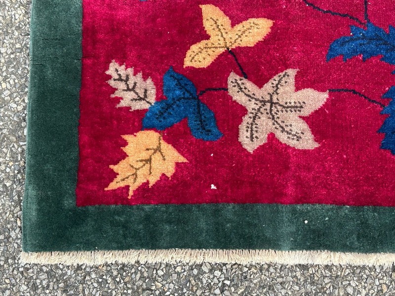 Ci 1920's ANTIQUE ART DECO CHINESE WALTER NICHOLS RUG 3x5.10 HEALTHY EVEN PILE gallery