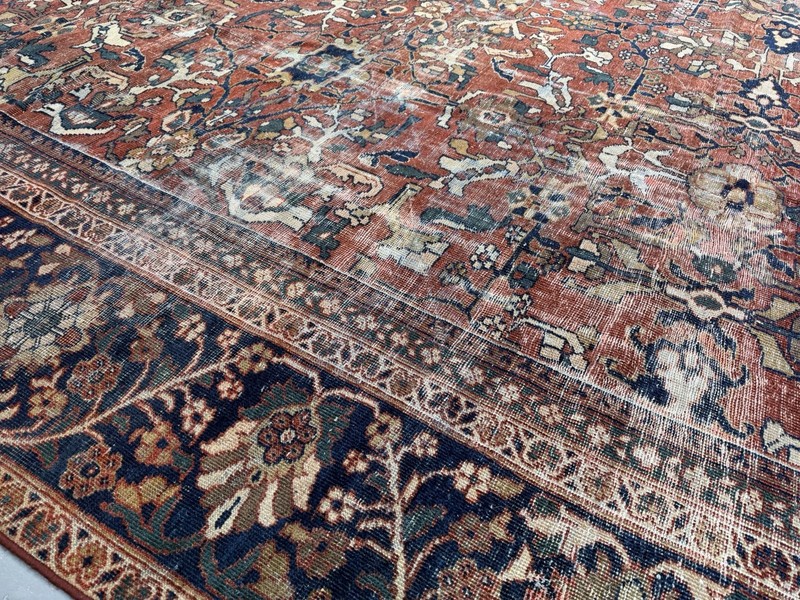Antique Large Palace Size Carpet, Rust Mahal Sultan-Abad 12.8 X 23 Feet gallery