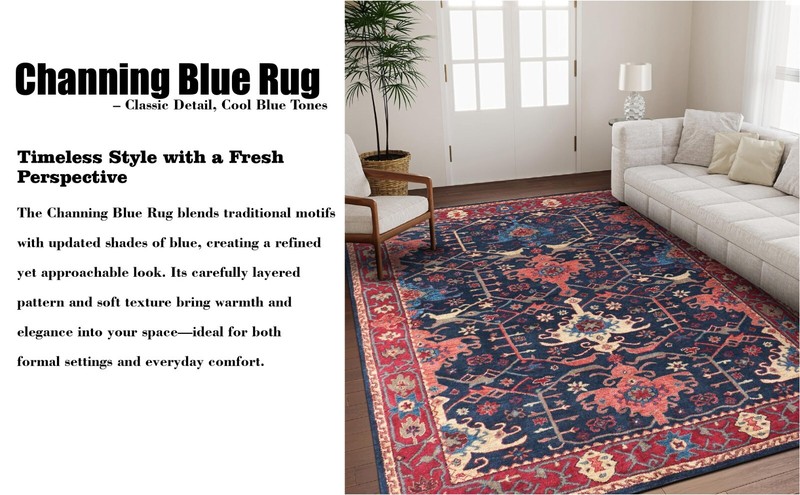 Womens Weavers Handmade Chaining Blue Tufted Wool Rug Without Tariff & Duty gallery