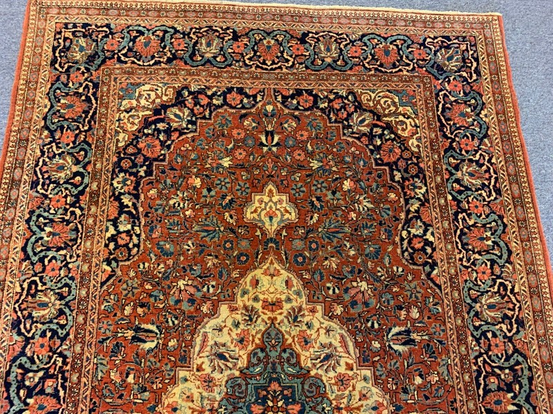 KESHAN ANTIQUE HAND KNOTTED WOOL ORIENTAL RUG 4.5 X 6.9 gallery