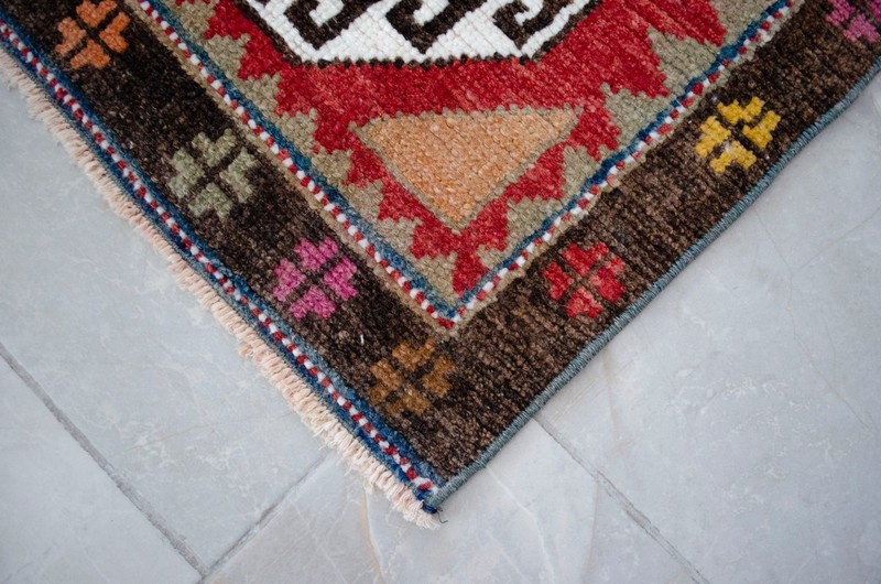 Small Vintage Turkish Rug Boho Hand Knotted Wool Mat Entry Kitchen Decor 2x3 ft gallery