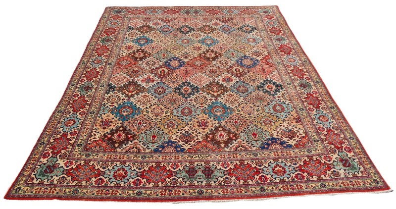Amazing Hand Knotted Vintage Baghtiyaar Pictorial Wool Area Rug 12.10 x 9.5 Ft gallery