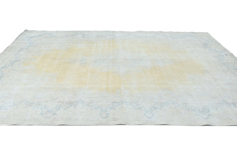Handmade Antique Muted Floral Distressed 9X12 ft Oriental Rug Vintage Carpet gallery