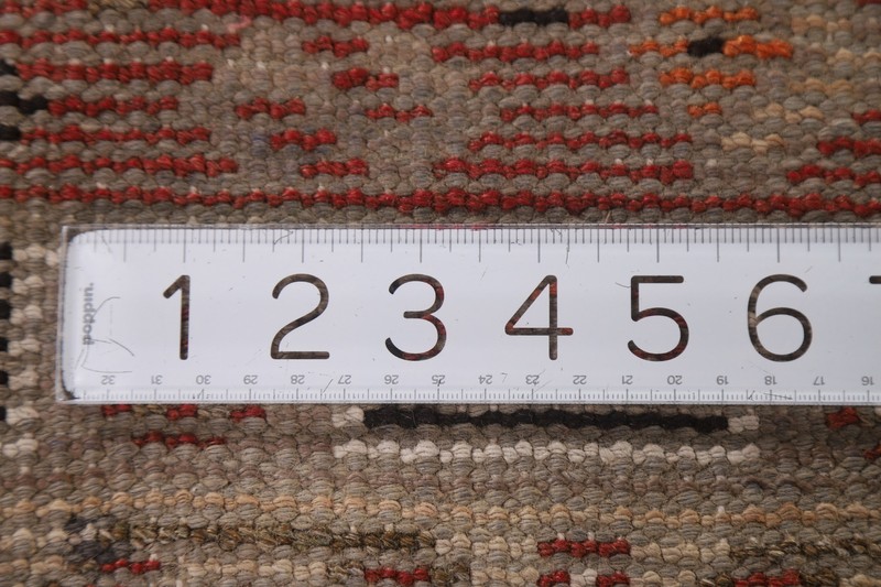 Vintage Area Rug 6x9 ft.Rust Geometric Qashqai Oriental Handmade Low Pile Wool gallery