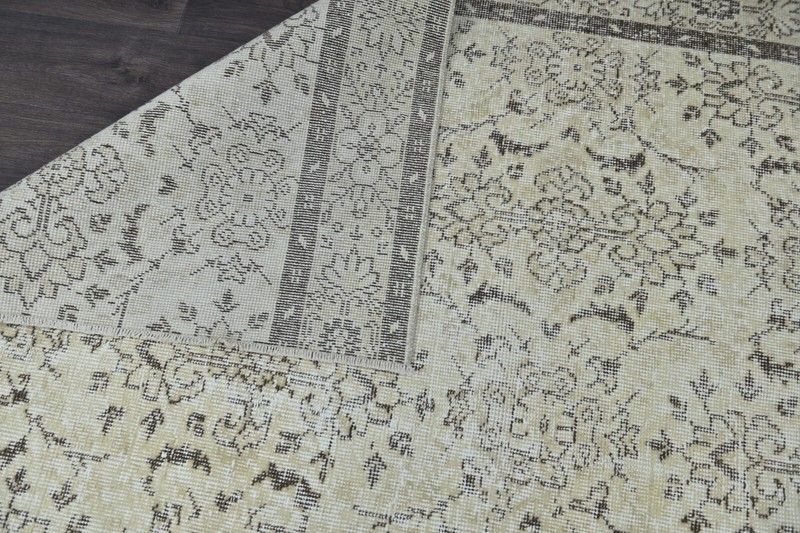 Oushak Turkish Vintage Rug 5x8 Kilim Rug Anatolian Handmade Boho Decor BEIGE gallery