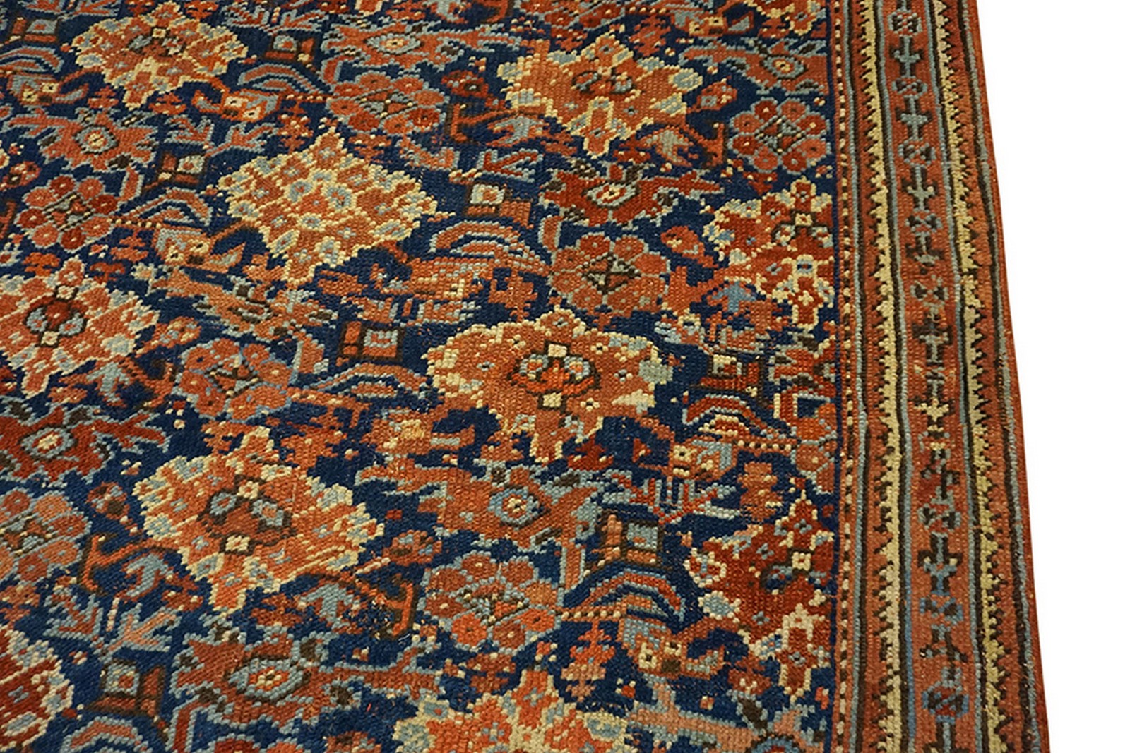8'x14' Blue Tribal Design Mid 19th Century Antique Turkish Oushak Rug gallery