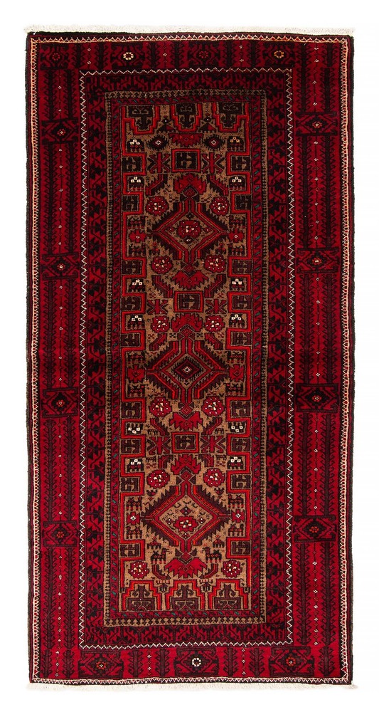 Vintage 3'5" x 6'11" Traditional Hand Knotted Vegetable Dye Wool Area Rug