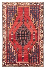 Vintage Oriental Hand-Knotted Carpet 4’3″ x 6’7″ Traditional Wool Area Rug