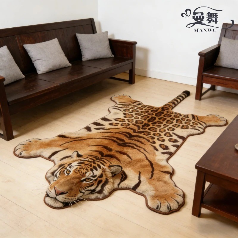 Tiger Stripe Animal Design Rug – Fun Non-Slip Washable Carpet for Bedroom gallery