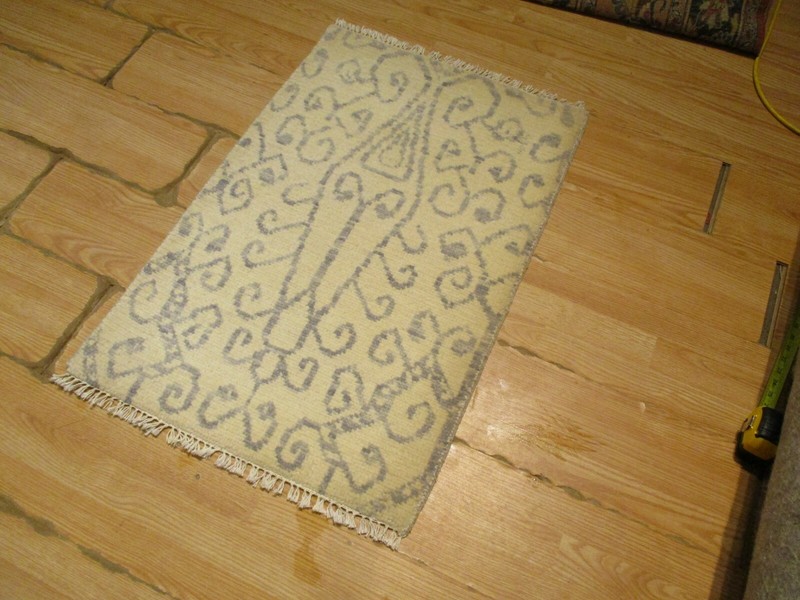 2x3 Modern Agra ABC Collection Handmade-knotted Wool Rug #35 gallery