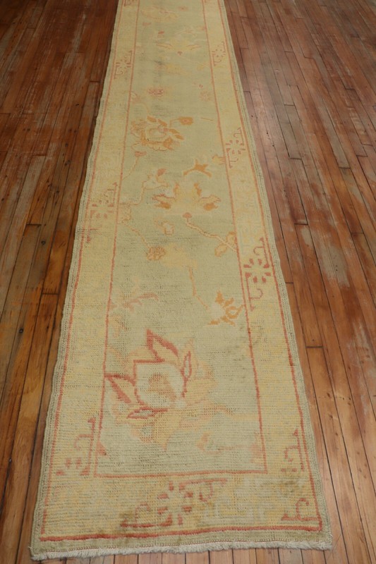 Modern Unique Turkish Oushak Ushak Rug Runner 2'6''x21' gallery