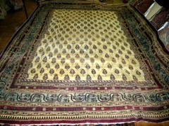 Antique Amristar genuine Indian carpet 9×12 (8’8″x11’4″) natural dyes circa 1890