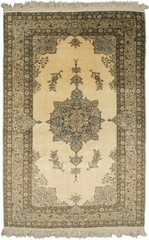 3×5 Vintage Fine 100% Silk Handmade Area Rug High Quality Museum Style c.1960