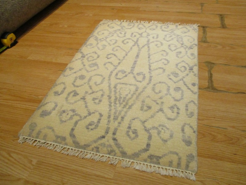 2x3 Modern Agra ABC Collection Handmade-knotted Wool Rug #35 gallery